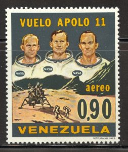 Venezuela Scott C1019 MNHOG - 1969 Apollo 11 Moon Landing - SCV $1.75