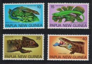 Papua NG Lizards Skinks Fauna Conservation 4v 1978 MNH SC#478-481