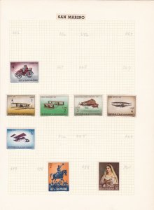 san marino stamps page ref 17048 