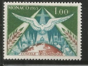 MONACO  543  MNH, HOLY SPIRIT OVER ST. PETER'S  AND WORLD