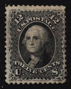 US Stamp #97 12c Black Washington F Grill MINT NO GUM SCV $1000