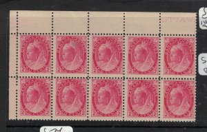 Canada SC 77 Imprint Block of 10 Hinge in Margin MNH (5eud)