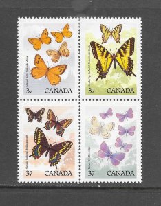 CANADA #1213a BUTTERFLIES (B) MNH