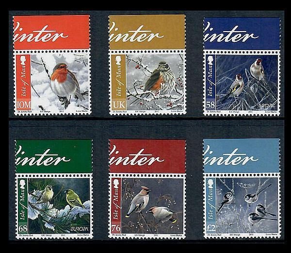 Isle of Man #1455-1460 Winter Birds Set of Six