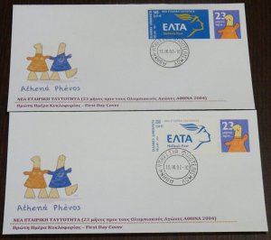 Greece 2002 Personalized Stamps Elta Identity Unofficial FDC