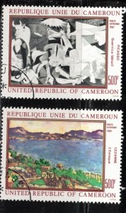 CAMEROON Scott # C295-6 Used - Paintings - Picasso & Cezanne 2