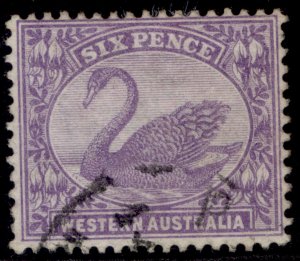 AUSTRALIA - Western Australia QV SG115, 6d bright violet, FINE USED.