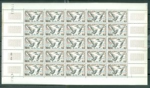 FRENCH  SOUTHERN ANTARCTIC  1959 BIRDS #13 UNFOLDED SHEET of 25..MNH