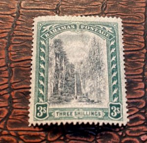 KAPPYSTAMPS  BAHAMAS #36  1903 3 SHILLINGS INVERTED & REVERSED WATERMARK  H358