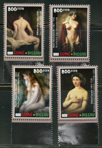 GUINEA BISSUA  2020  NUDE PAINTINGS ON STAMPS SET MINT NH