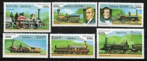 Laos Stamp 1305-1310  - Steam Locomotives