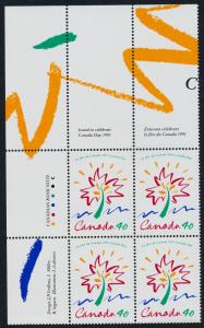 Canada 1316 TL Plate Block MNH Canada Day, Art 