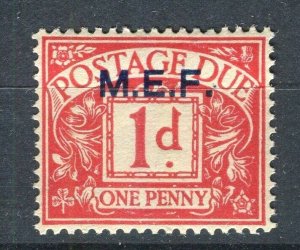 COMMONWEALTH FOREIGN POs; 1942 early GVI ' MEF ' Optd Postage Due Mint 1d.