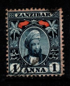 ZANZIBAR SG179 1898 1a INDIGO FINE USED