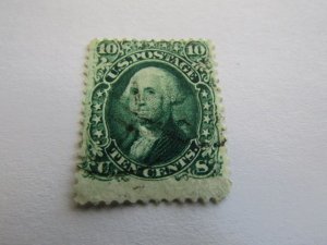 US Stamps, Scott #68 Used F-VF 10c Washington (1861)