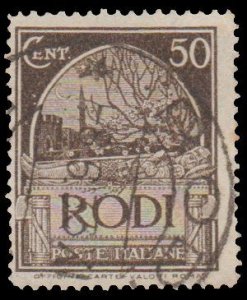 ITALY - RHODES STAMP 1929. SCOTT # 20. CANCELLED.