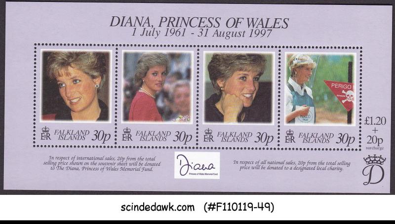 FALKLAND ISLANDS - 1997 DIANA PRINCESS OF WALES - MINIATURE SHEET MNH