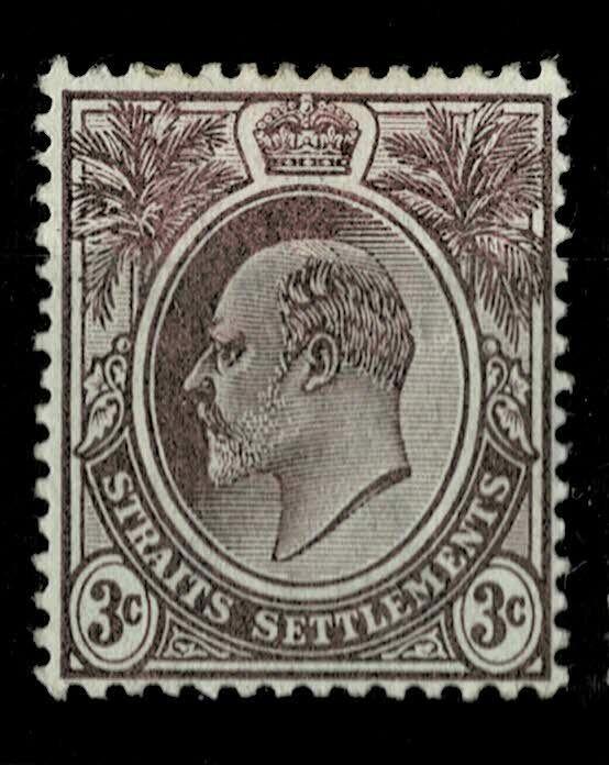 MALAYA STRAITS SETTLEMENTS SG124 1904 3c  LIGHTLY MTD MINT