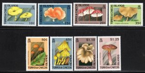 Turks & Caicos #923-30 ~ Cplt Set of 8 ~ Mushrooms ~ MNH,  (1991)