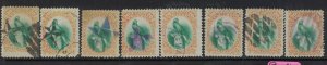 Guatemala SC 25 X 8 Early Cancels VFU (7fba) 