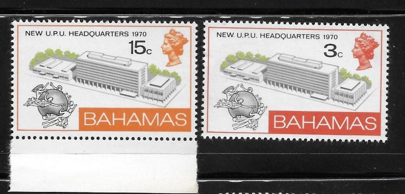 Bahamas 1970 Opening of UPU Headquarters Bern Sc 301-302 MNH A2030