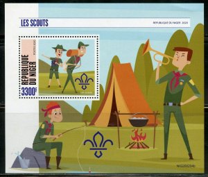 NIGER 2020 SCOUTS SOUVENIR SHEET  MINT NH