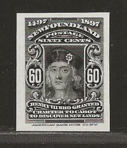 NEWFOUNDLAND  SC# 74P  WOVE PROOF VF