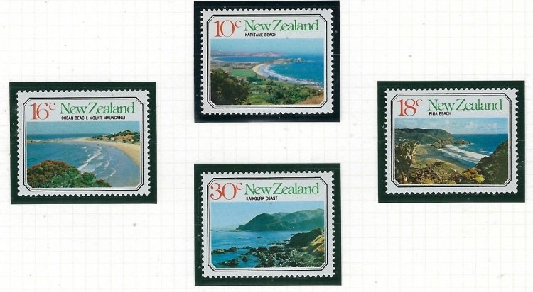 New Zealand 626-29 MNH 1977 Seascapes and Beach Scenes (an1045)