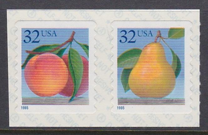 US 2495Ab Peach & Pear MNH