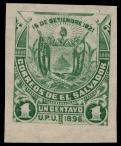 ✔️ EL SALVADOR 1896 - UPU IMPERFORATED WM117 HBNC SC.146 MNGAI NH [035]