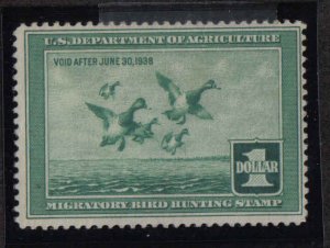 RW4 Federal Duck Stamp 1937 MNH. #02 RW4b