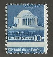 U.S. Scott #1510 Jefferson Stamp - Mint NH Single - ERROR EFO - Perf Shift