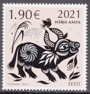 ESTONIA 2021 YEAR OF THE OX JAHR DES OCHSEN ANNÉE DU BOEUF