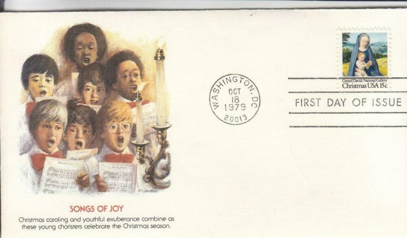 1979, Christmas-Songs of Joy, Fleetwood, FDC (E7969)