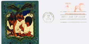 US Sc# 1772 FDC Year of Child Boy Girl Ross Silver Foil