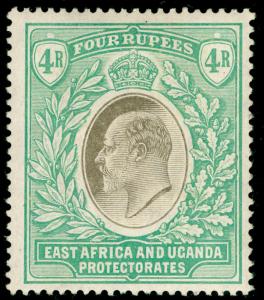 EAST AFRICA and UGANDA SG29, 4r grey & emerald-green, M MINT. Cat £110.