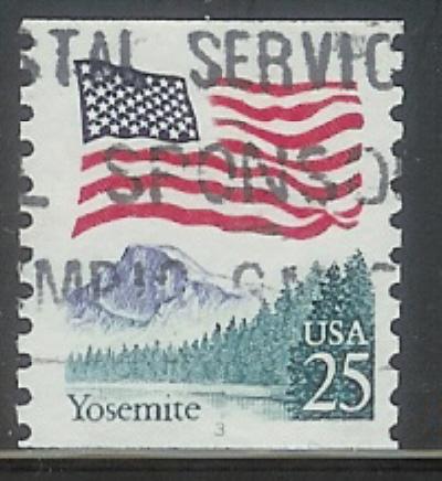 2280a Yosemite Flag Used PNC Single plate #3   [Inv1]