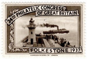 (I.B) Cinderella : 24th Philatelic Congress (Folkestone 1937) Channel Ferry