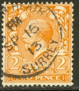 GREAT BRITAIN 1912-13 KGV 2d Portrait Issue Sc 162 VFU