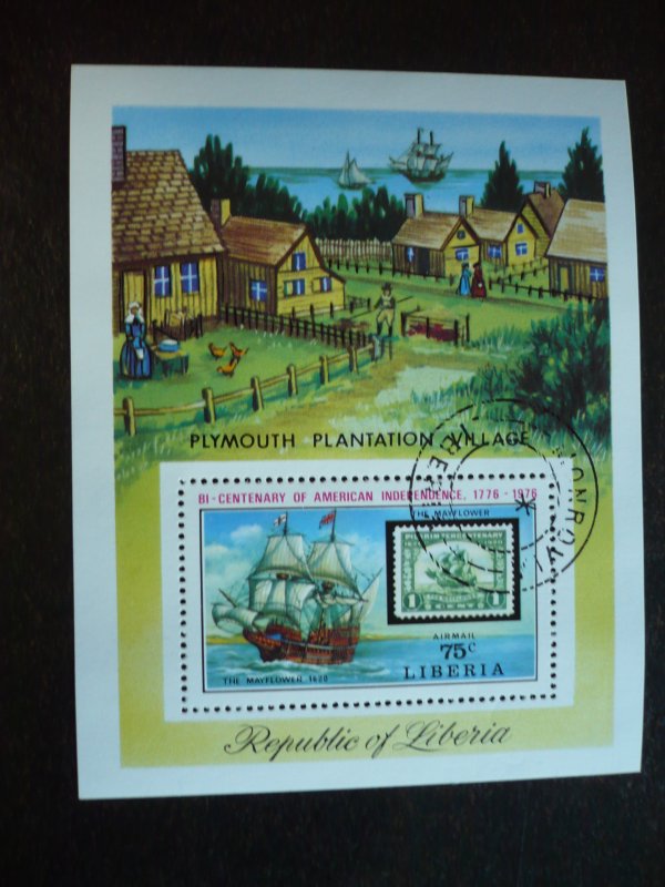 Stamps - Liberia - Scott# C207 - CTO Souvenir Sheet