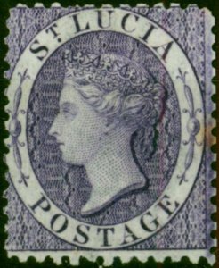 St Lucia 1864 (6d) Violet SG13 Fine MM