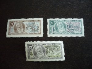 Stamps - Cuba - Scott# 814 -816 - Mint Hinged Set of 3 Stamps