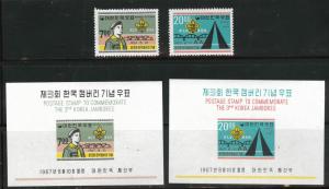 Korea Scott 580-581a MNH** 1967 scout set CV $22