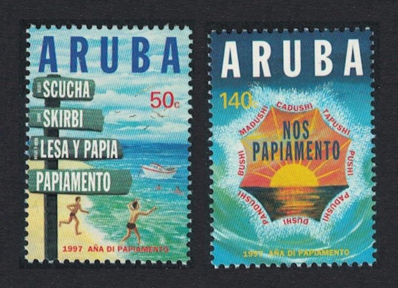 Aruba 'Year of Papiamento' Creole language 2v 1997 MNH SG#192-193