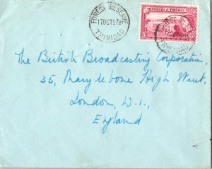 Trinidad 5c General Post Office and Treasury 1957 Forest Reserve, Trinidad to...