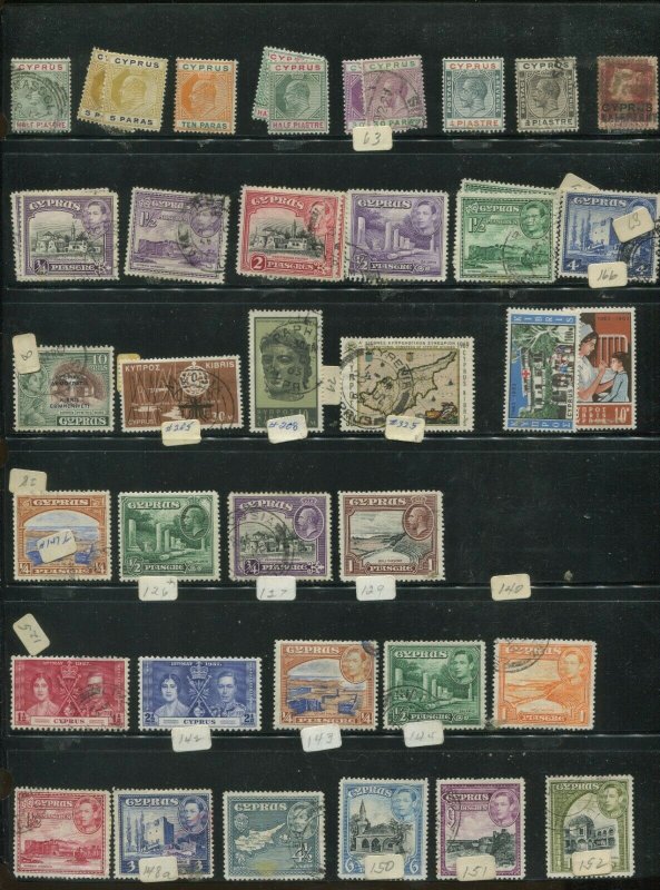 1903-1960 Cyprus Postage Stamp Mixed Variety Mint & Used Collection Value $1,970