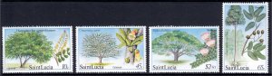 St. Lucia - Scott #649-652 - MNH - SCV $3.00