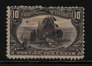 1898 Trans-Miss Sc 290 10c gray violet used single, light cancel CV $35