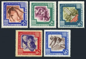 Russia 1963-1967,MNH.Michel 1962-1966. Youth Games 1957:Gymnast,Wrestling,Dove.