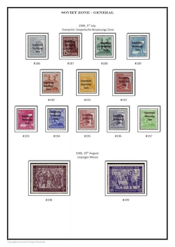 Germany Allied  Occupation 1945-1949  PDF(DIGITAL) STAMP ALBUM PAGES